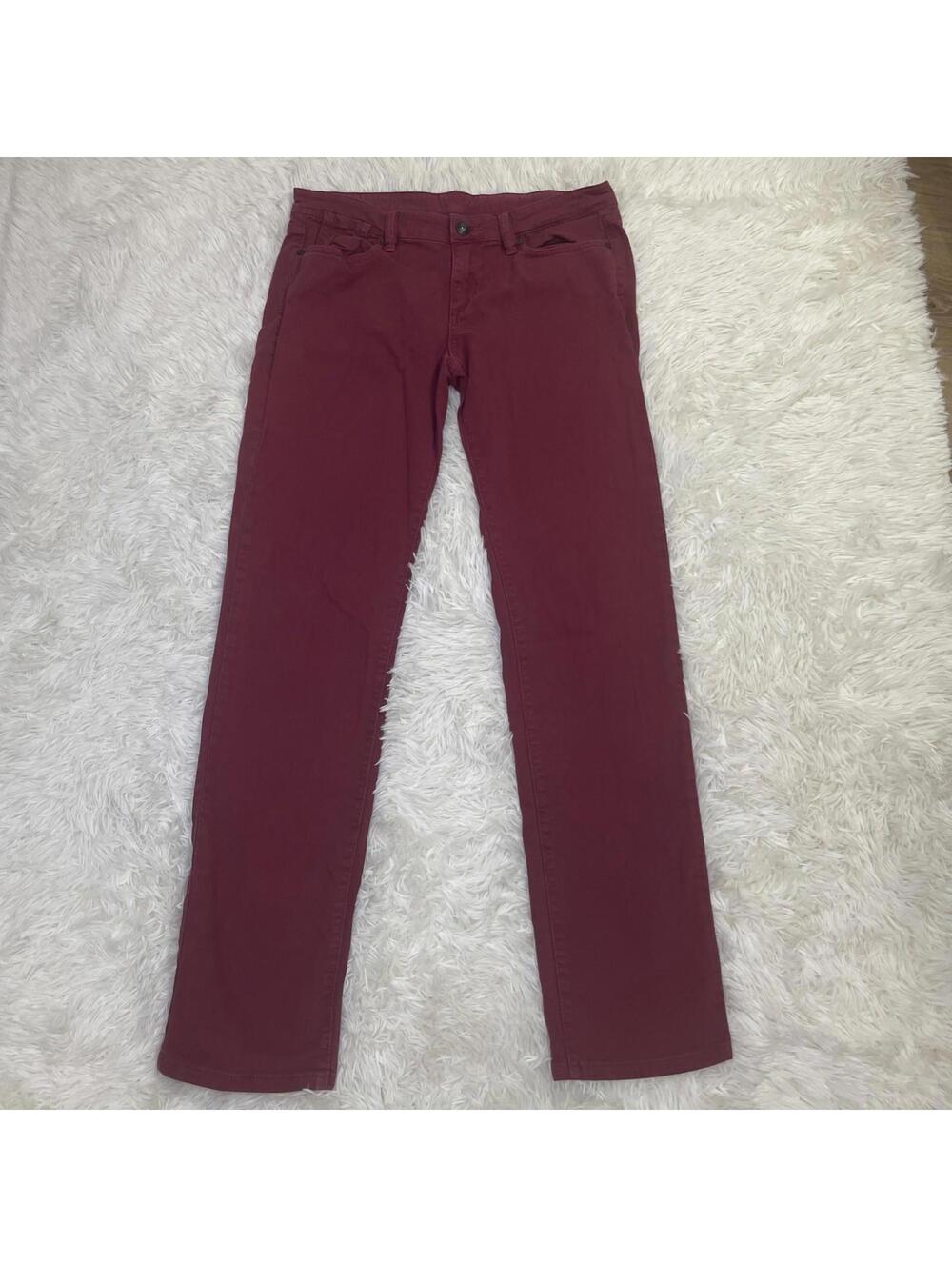 BCBGMAXAZRIA Merlot Womenβs Slim Jeans In Red Size 31 RN80734 CA31458